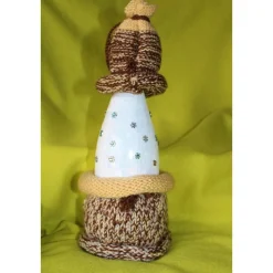 Dekofigur MURPHY Wichtel Upcycling Flasche Flaschenkunst Dekoration Collage Nikolausgeschenk Weihnachtsdeko Geldgeschenk