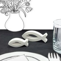 Deko-Fisch in 2 Größen – Christliche Deko für Taufe, Kommunion & Hochzeit