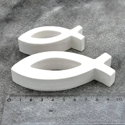 Deko-Fisch in 2 Größen – Christliche Deko für Taufe, Kommunion & Hochzeit