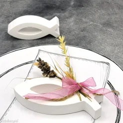 Deko-Fisch in 2 Größen – Christliche Deko für Taufe, Kommunion & Hochzeit