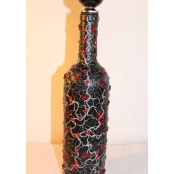 Dekoflasche RUBINROT Upcycling Flasche Geschenk Frauengeschenk zu Geburtstag Valentinstag Muttertag Geldgeschenk