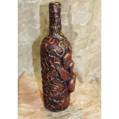 Dekoflasche SKULLS & HEART Upcycling Flasche Flaschenkunst Dekoration Collage Wohndeko Geldgeschenk Steampunk Gothic