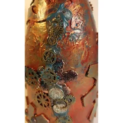 Dekoflasche STEAMPUNK DREAMS Upcycling Industrial-Style Vintagedeko Maritime Deko Geschenkidee für Steampunkfans