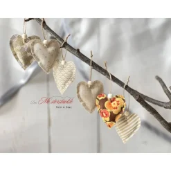 Dekoherz Herzanhänger Boho-Style beige braun DIY