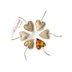 Dekoherz Herzanhänger Boho-Style beige braun DIY