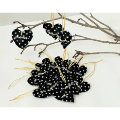 Dekoherz Herzanhänger Boho-Style beige braun DIY