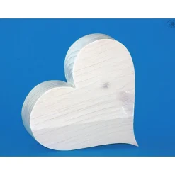 Dekoherz, weiß / Herz aus Holz / Holzherz