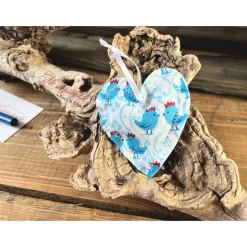 Dekoherzchen Set Geschenkanhänger Frühlingsdeko türkis