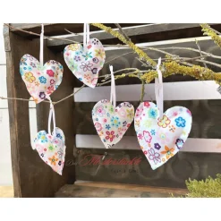 Dekoherzchen Set Herzanhänger Stoffherz