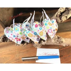 Dekoherzchen Set Herzanhänger Stoffherz