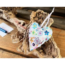 Dekoherzchen Set Herzanhänger Stoffherz