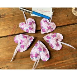 Dekoherzchen Set pink handgefertigt Herzdeko