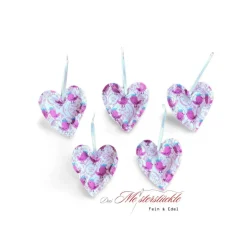 Dekoherzchen Set pink handgefertigt Herzdeko