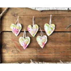 Dekoherzchen Set Stoffherz handgefertigt Streudeko
