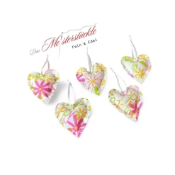 Dekoherzchen Set Stoffherz handgefertigt Streudeko