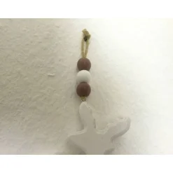 Dekohänger Elch für Weihnachten aus Holz in weiß von Hobbyhaus