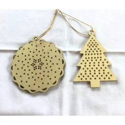 Dekohänger 2er Set für Weihnachten aus Holz von Hobbyhaus