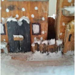 Deko-Holz-Winterhäuser, handbemalt