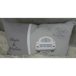 Dekokissen, Hochzeitkissen, Sofakissen, Namenskissen, Kuschelkissen, bestickt, personalisiert