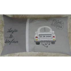 Dekokissen, Hochzeitkissen, Sofakissen, Namenskissen, Kuschelkissen, bestickt, personalisiert