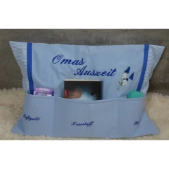 Dekokissen, Sofakissen, Namenskissen, Kuschelkissen mit Aufbewahrung, bestickt, personalisiert