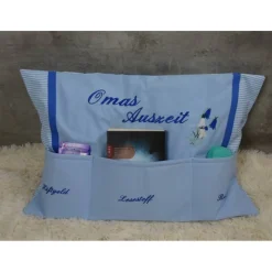 Dekokissen, Sofakissen, Namenskissen, Kuschelkissen mit Aufbewahrung, bestickt, personalisiert