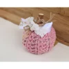 Dekokürbis gehäkelt Wohndekoration Herbstdeko Tischdeko rosa