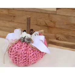 Dekokürbis gehäkelt Wohndekoration Herbstdeko Tischdeko