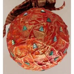 Dekokugel BÄUMCHENZAUBER abstrakte Acrylmalerei auf einer Styroporkugel Fensterdeko Hängedeko Weihnachtskugel Deko