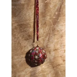 Dekokugel HERZEN & ROSEN Acrylmalerei Collage auf einer Kunststoffkugel Hängedeko Kugeldeko Wohndeko Muttertagsgeschenk