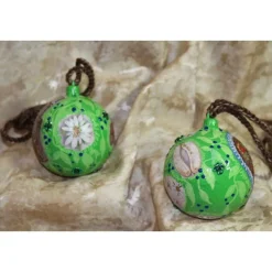 Dekokugeln 2er Set WIESNGAUDI Acrylmalerei auf Kunststoffkugel Serviettentechnik Hängedeko Kugeln Oktoberfestdeko