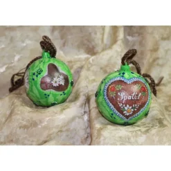 Dekokugeln 2er Set WIESNGAUDI Acrylmalerei auf Kunststoffkugel Serviettentechnik Hängedeko Kugeln Oktoberfestdeko