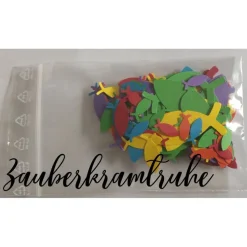 Dekoration bunte Streuteile 138 Fische (1,6cm - 5cm) in 6 Farben des Regenbogens für Deko und Basteln zur Taufe, Konfirmation, Kommunion