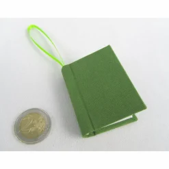 Dekoration Minibuch, grün saftgrün, Mini-Notizbuch, handgefertigt