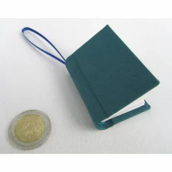 Dekoration Minibuch, petrol blau, Mini-Notizbuch, handgefertigt