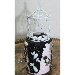 Dekoration VOGELKÄFIG Betonobjekt Dose Raumdekoration Tischdekoration Betondeko Briefbeschwerer Geldgeschenk