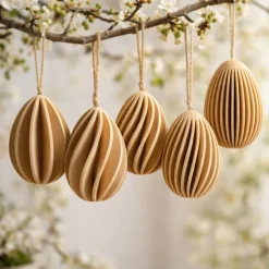 Dekorative Ostereier | Moderne Osteranhänger Ei | Minimalistische Frühlingsdeko | Osterstrauch Anhänger | Osterdeko