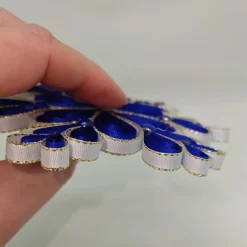 Dekorative Schneeflocke aus Ripsband – Weihnachtsdeko, Weihnachtsstern