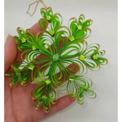 Dekorative Schneeflocke aus Ripsband – Weihnachtsdeko, Weihnachtsstern