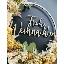 Dekoring Frohe Weihnachten (ohne Trockenblumen), Weihnachtsdekoration, Dekoring Weihnachten, verschiedene Größen und Far