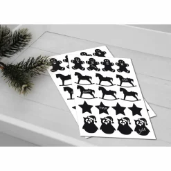 Dekorsticker, Namensschilder Etiketten Weihnachten,  18-teilig