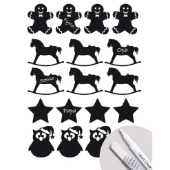 Dekorsticker, Namensschilder Etiketten Weihnachten,  18-teilig