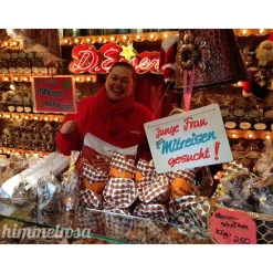 Deko-Schild „Junge Frau zum Mitreisen gesucht!“ -  Reisen, Hochzeit, Fotobox, Oldtimer