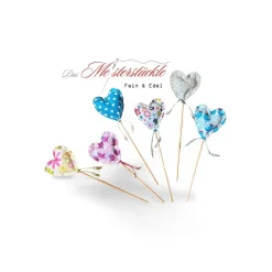 Dekostecker Stoffherz Herzstecker bunt handgemacht