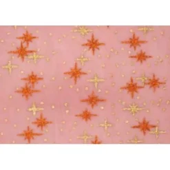 Deko-Stoff Sternchen Bordeaux