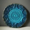 Deko-Teller Mandala | türkis blau gold | 17 cm
