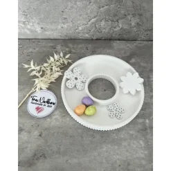 Dekoteller, Raysin, Frohe Ostern, Osterzeit, Frühling, Osterhase, Ostereier, Kerze, Osterkerze, Dekodiere