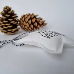 Deko-Weihnachtsstern "Warm Wishes" - aus Vintage-Baumwollstoff 60er Jahre - von he-ART by helen