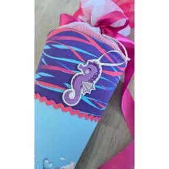 Delfin Mermaid Schultüte, Step by Step, Zuckertüte 70cm Stoff, Stickereien, Name inklusive