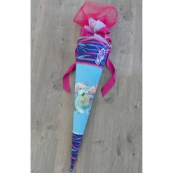 Delfin Mermaid Schultüte, Step by Step, Zuckertüte 70cm Stoff, Stickereien, Name inklusive